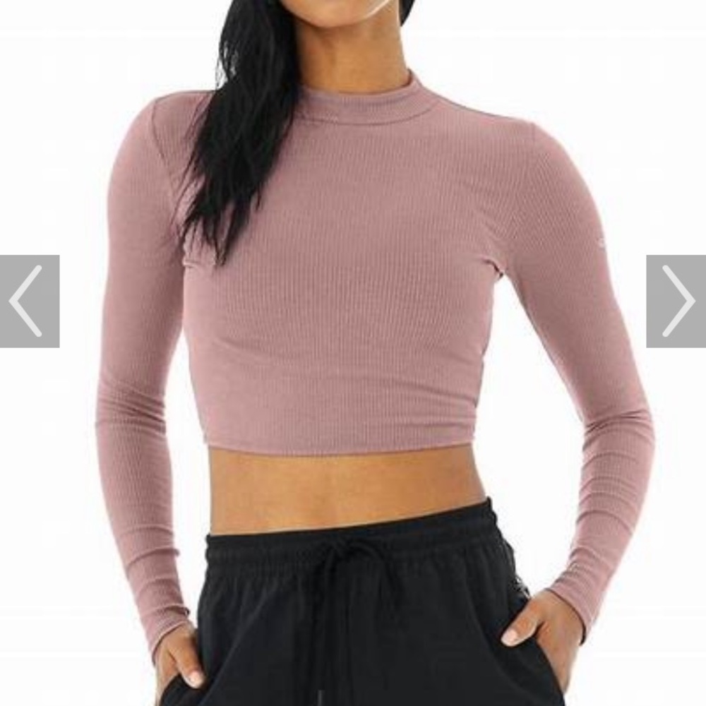 Black Alo ribbed crop top